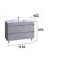 SHY04-P2 PVC 1200 Free Standing Vanity Cabinet Only